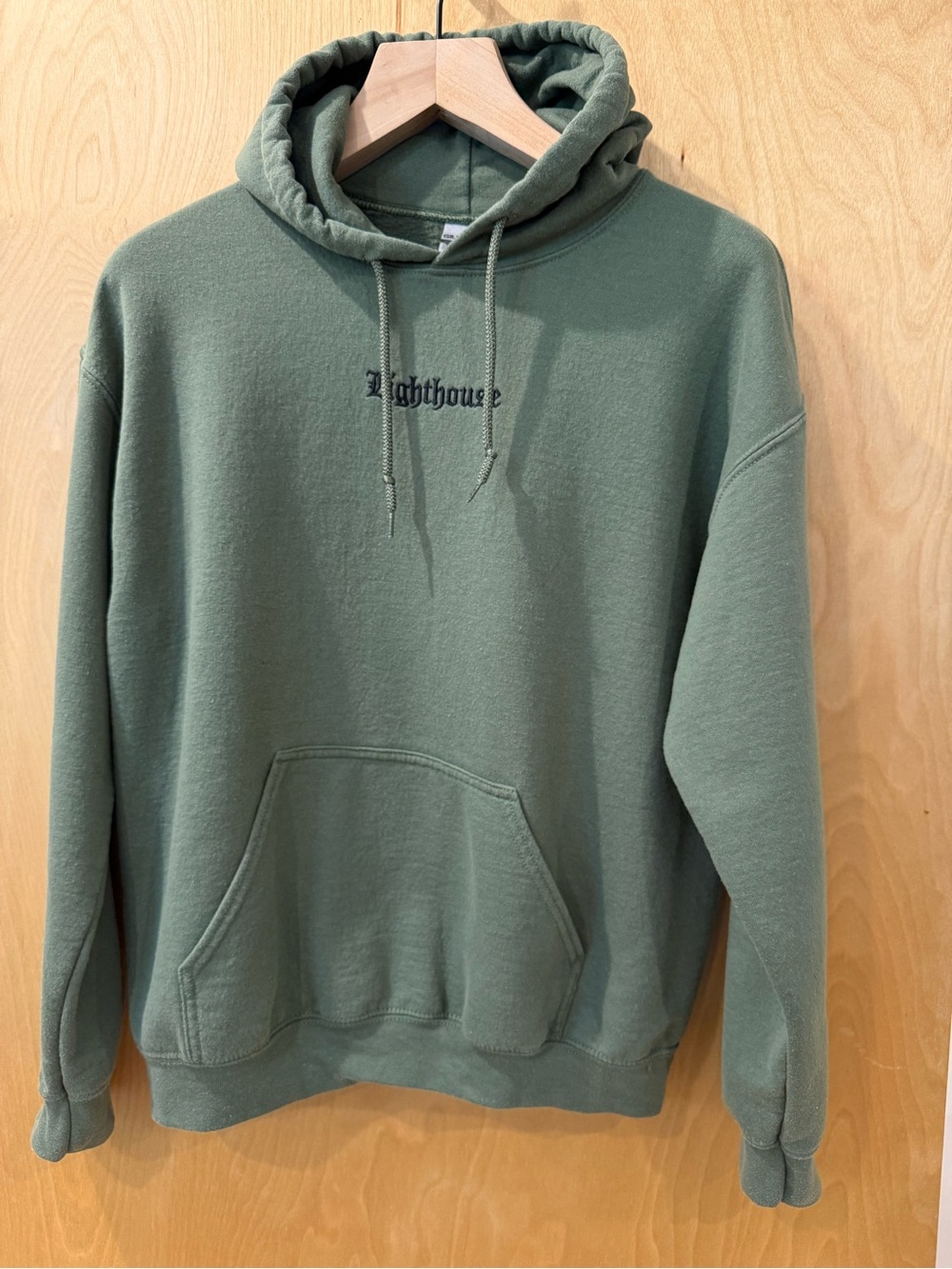 Gildan Olive Green "Lighthouse" Pullover Hoodie